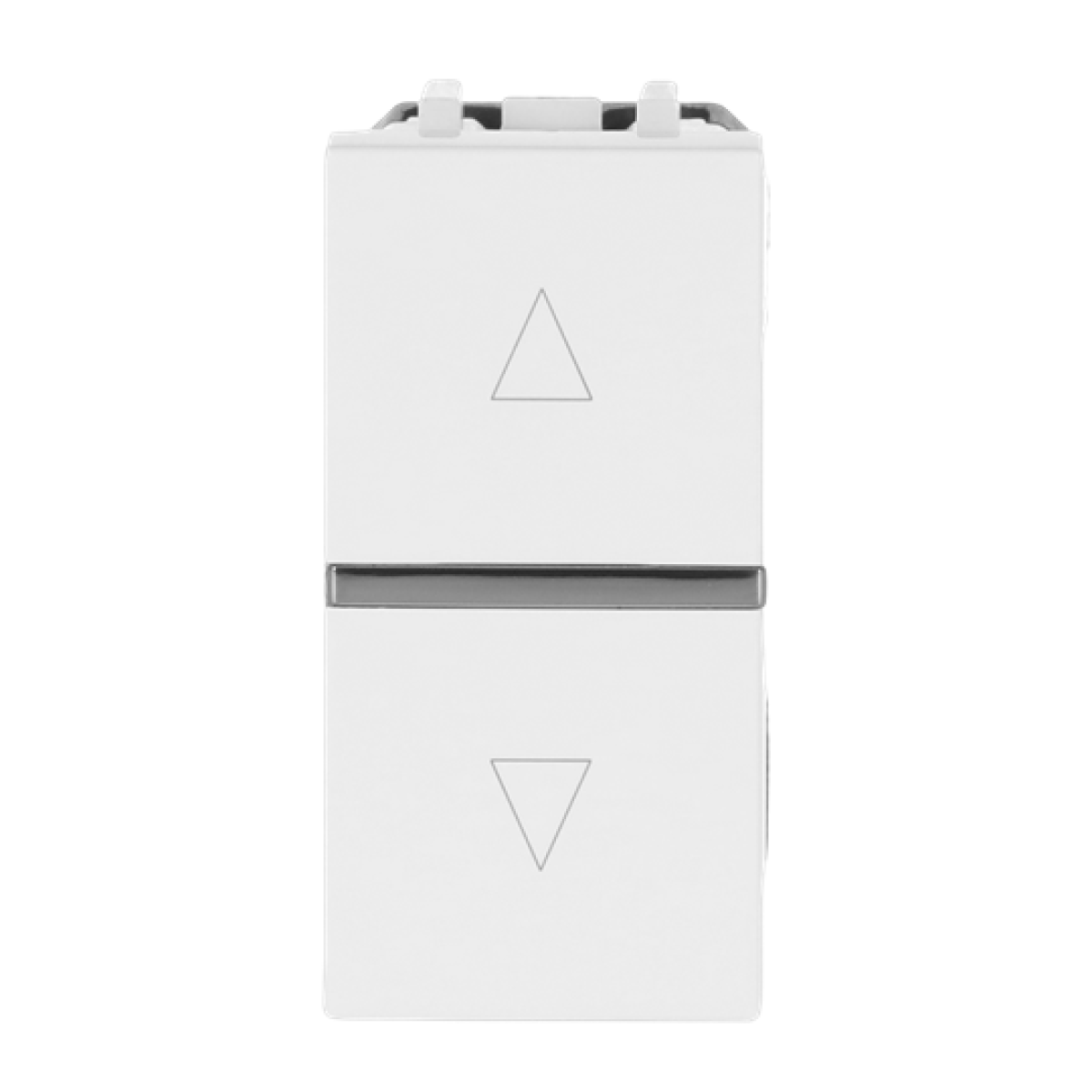 Blind control insertcover 1gang 1-pole push button 1 rocker White - Zenit