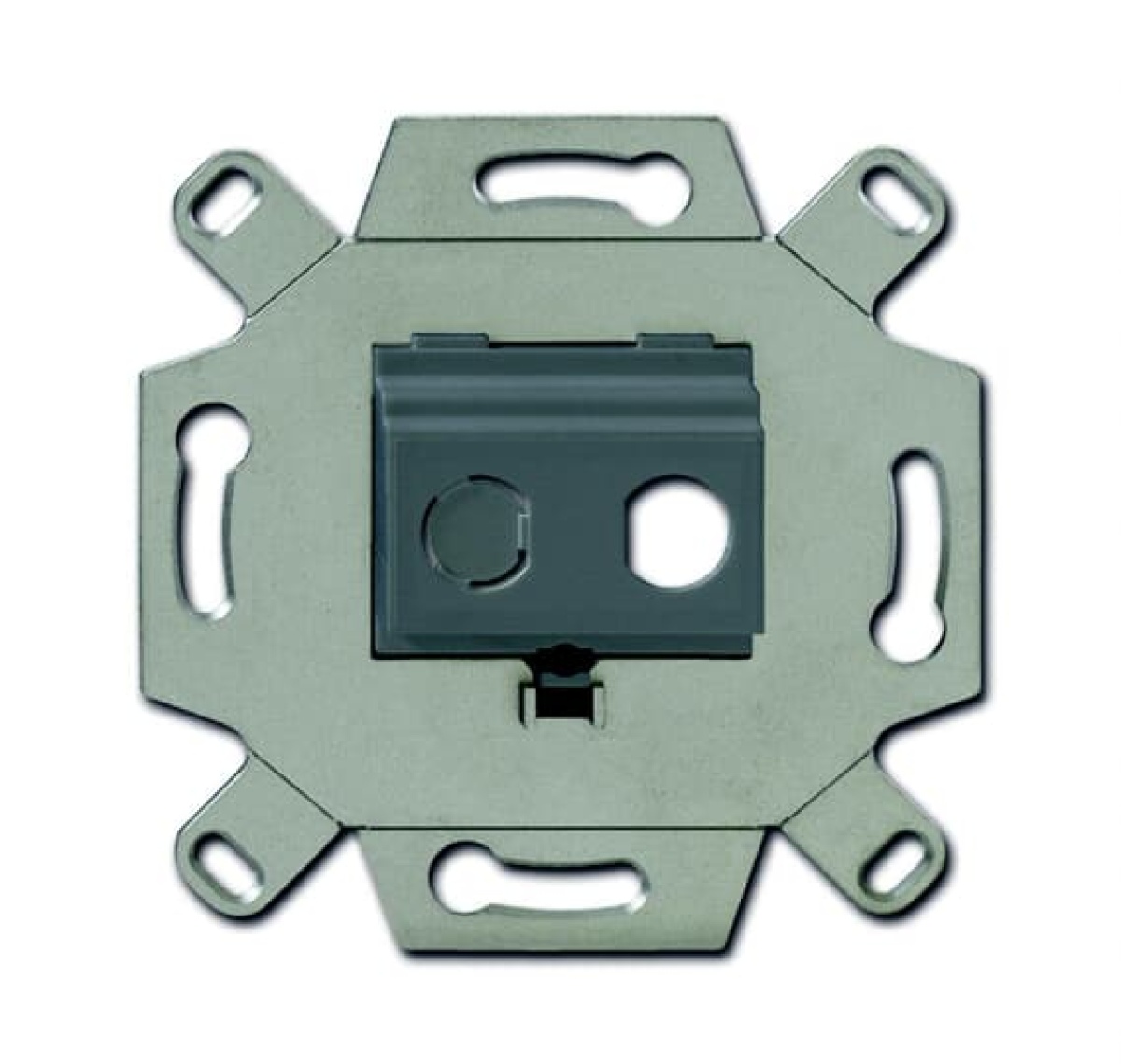 Flush Mounted Inserts Straight version SAT 2gang grey