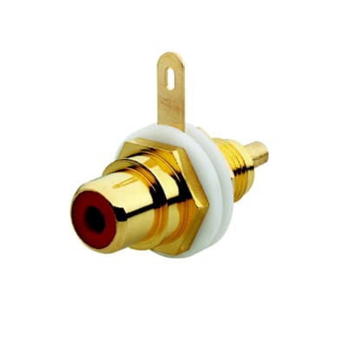 Flush Mounted Inserts Straight version Cinch-jacks 2gang red