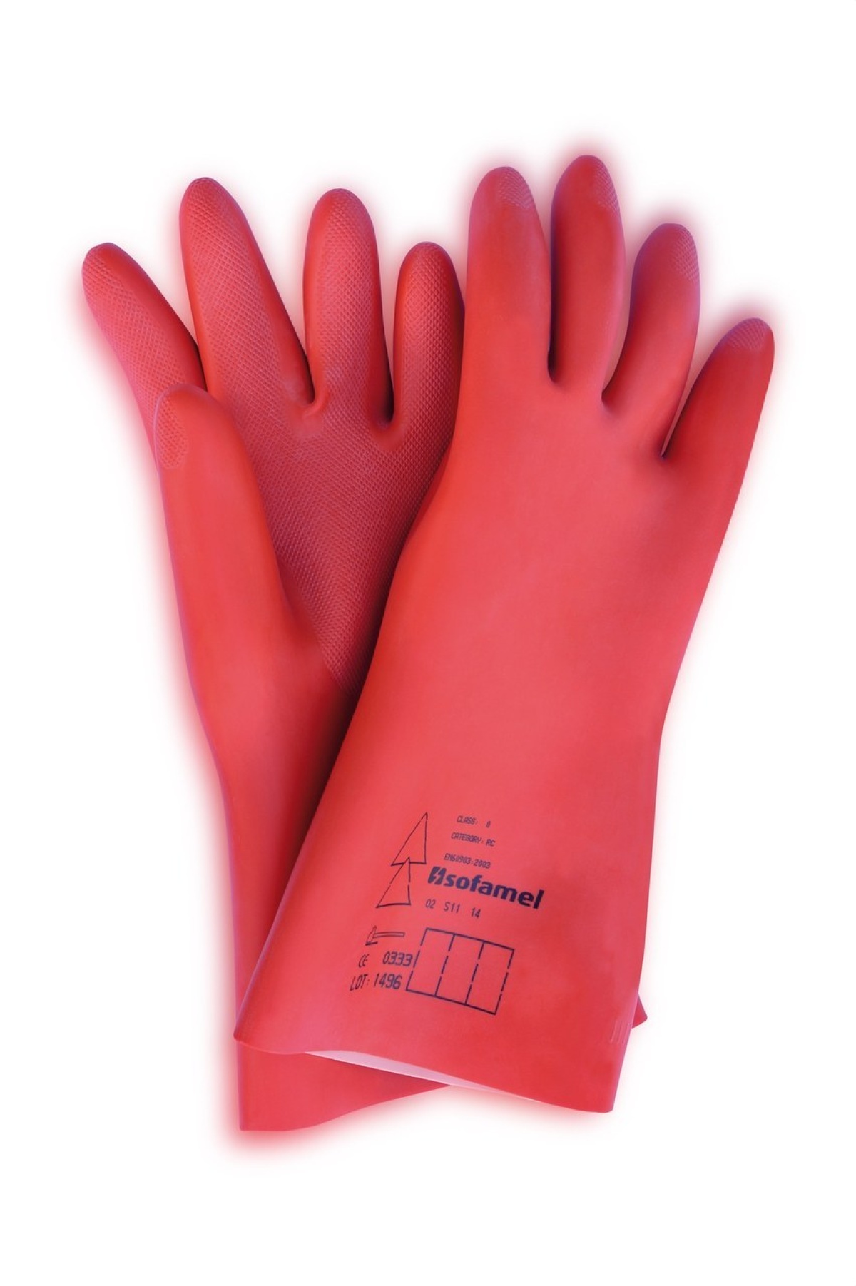 Guantes aislantes de composite y arco eléctrico clase 0 5kV SGM-25 T9