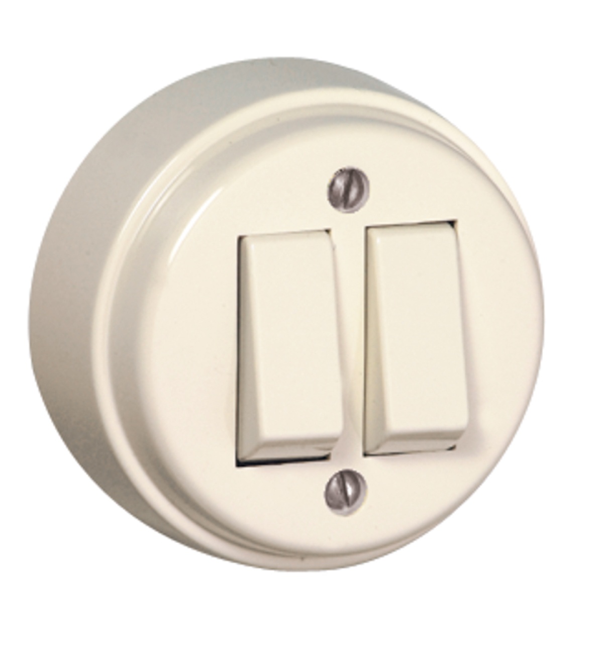 COMUTADOR DE ESCADA DUPLO MARFIM