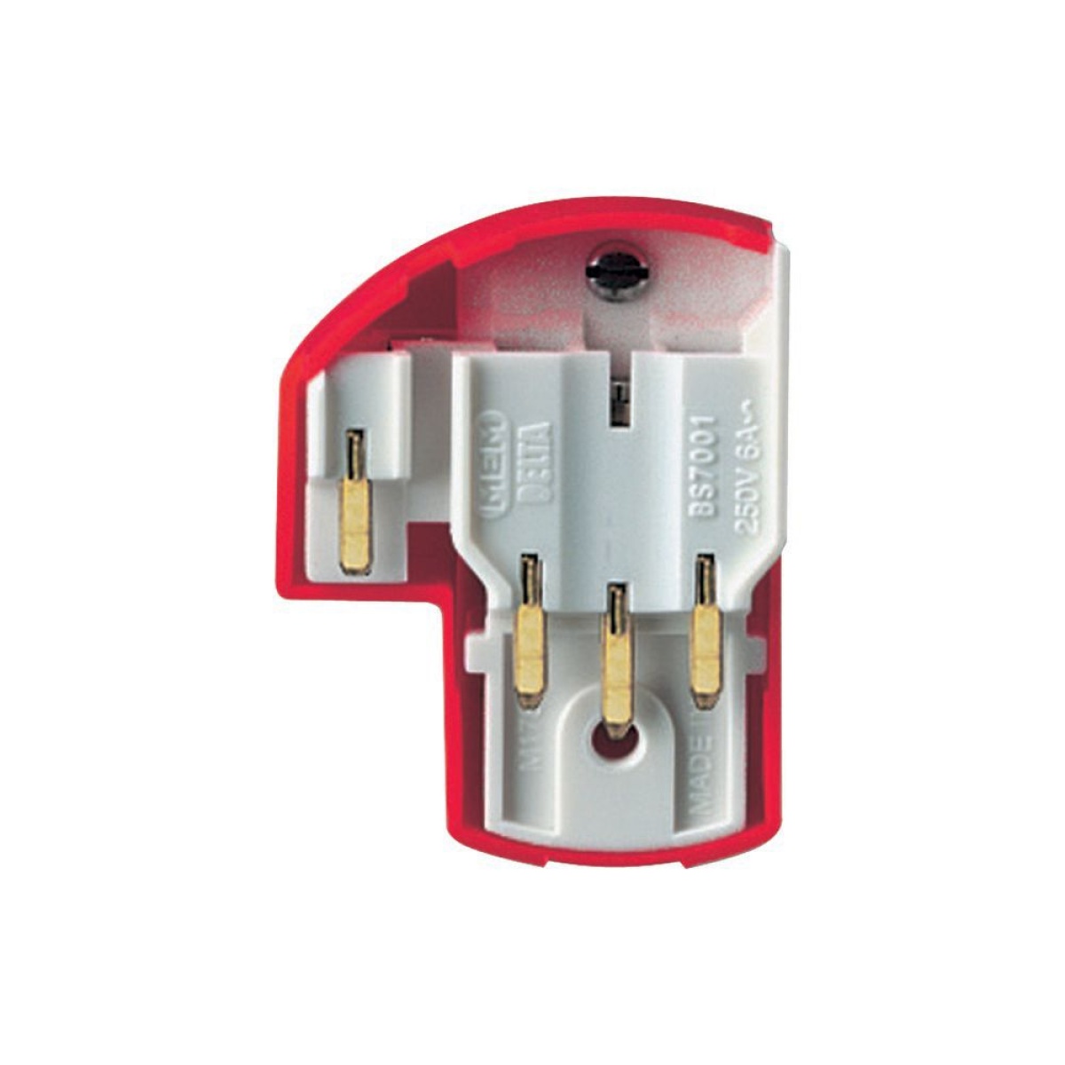 LSC plug, re-wireable, 4pin, red cover