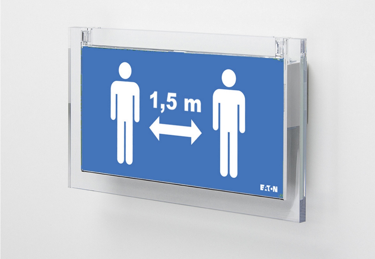 Safety distance signaling device
