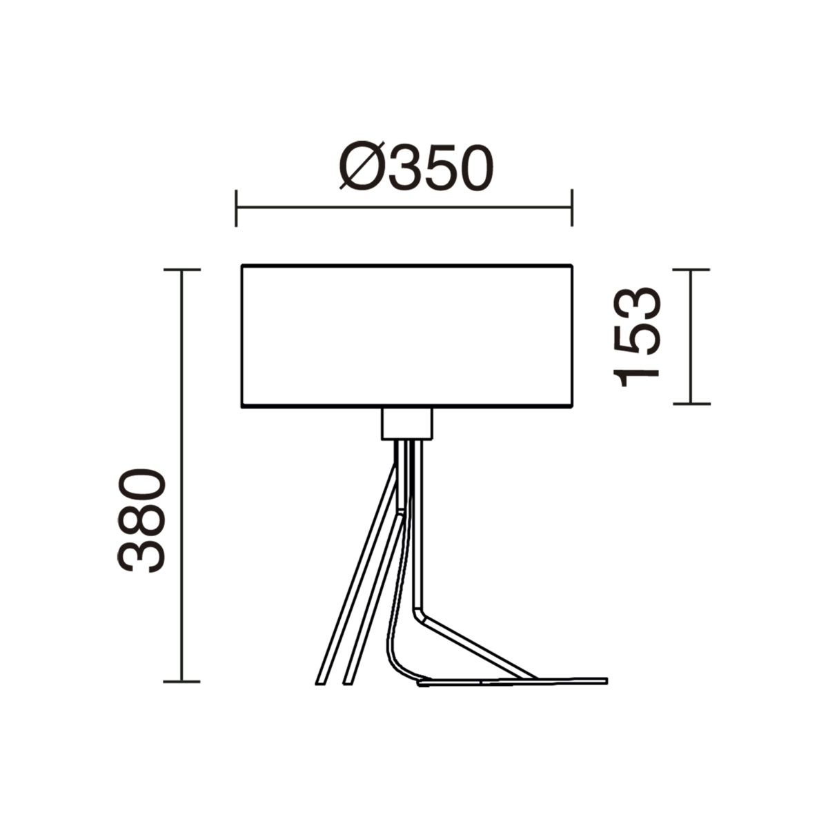 Tabela DIAGONAL Small E27-Ø45 13W Preto Synthetic PVC black