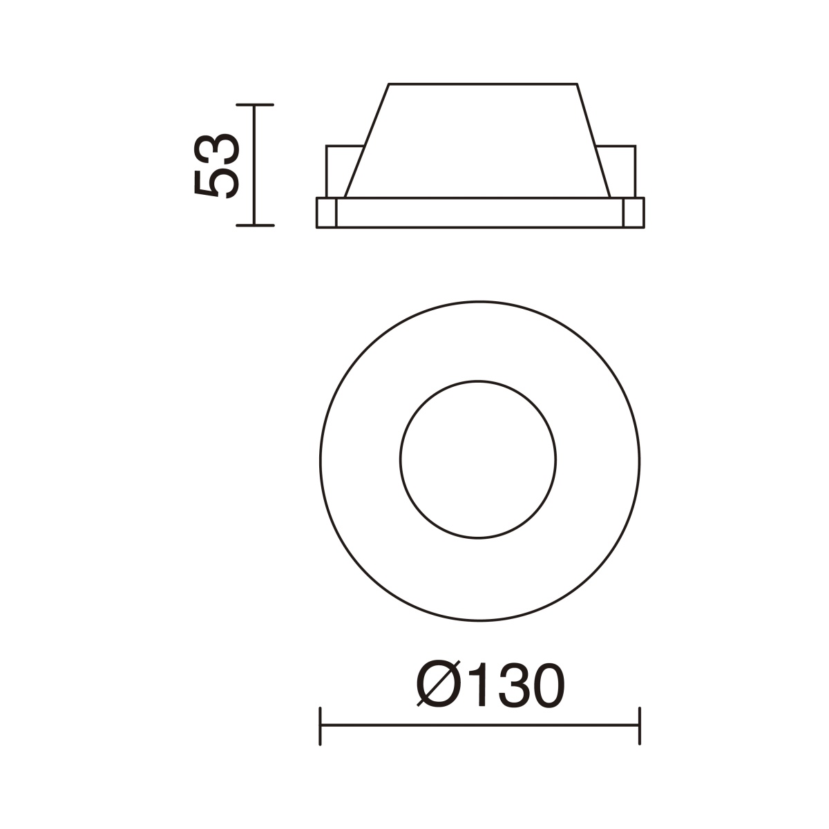 Teto trimless LEN Round GU10 50W Branco