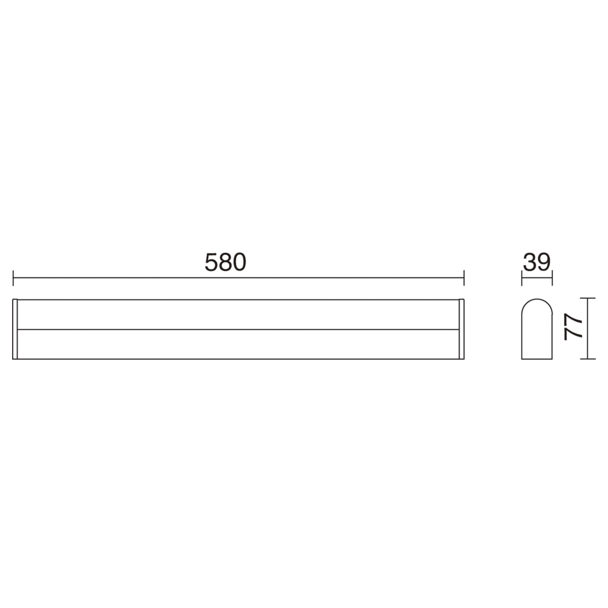 Aplique baño SHEID LED SMD 10W 1505lm1240lm CRI80 3000K Cromado