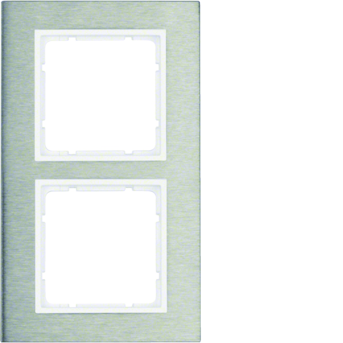 B.7 - quadro x2 vert, Inoxbranco mate