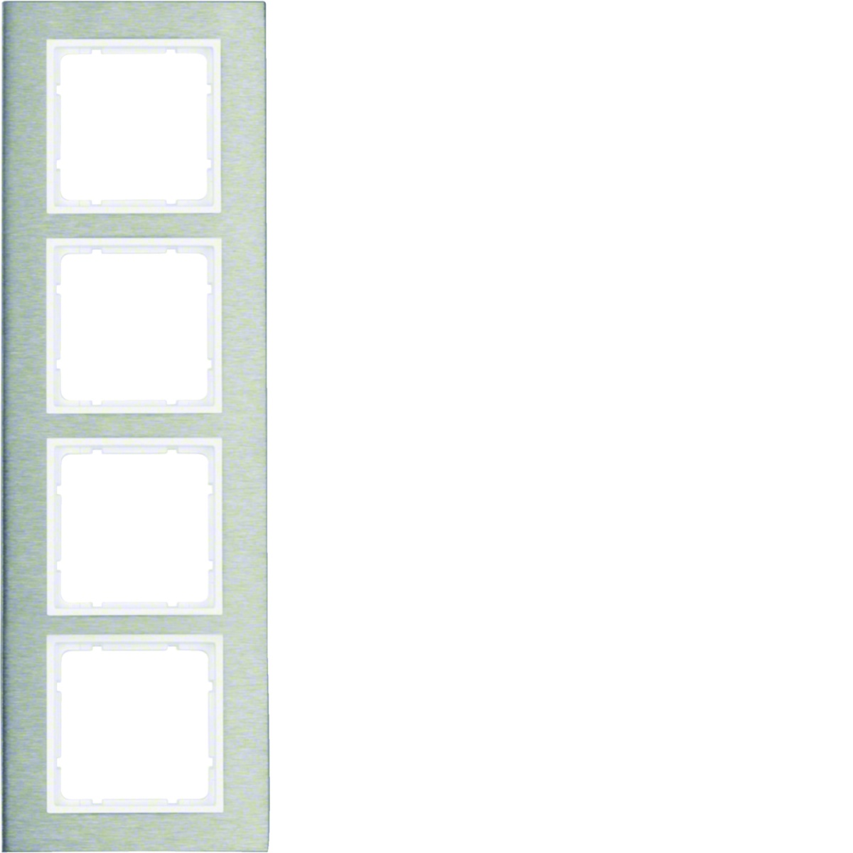 B.7 - quadro x4 vert, Inoxbranco mate