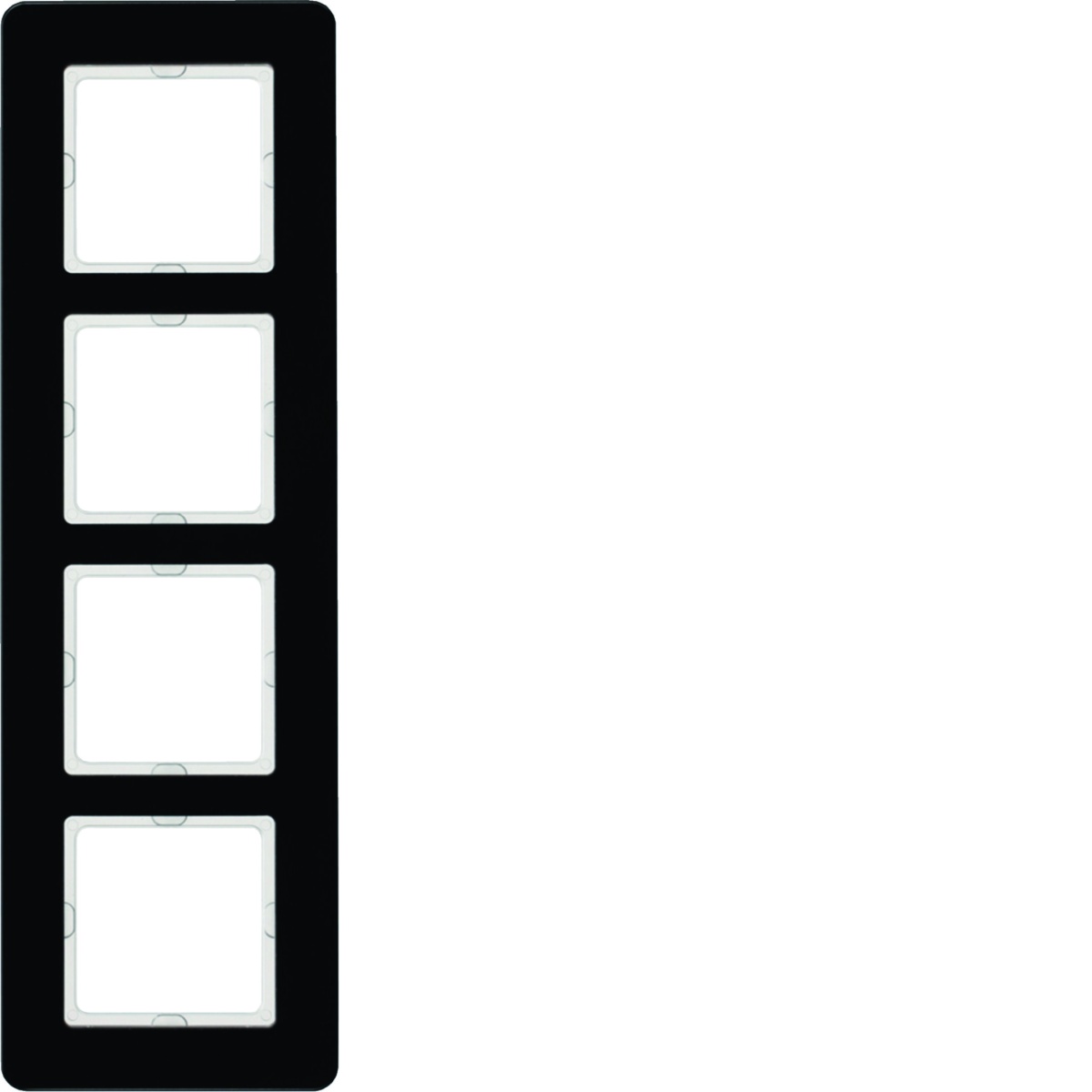 Q.7 - quadro x4, Vidro preto