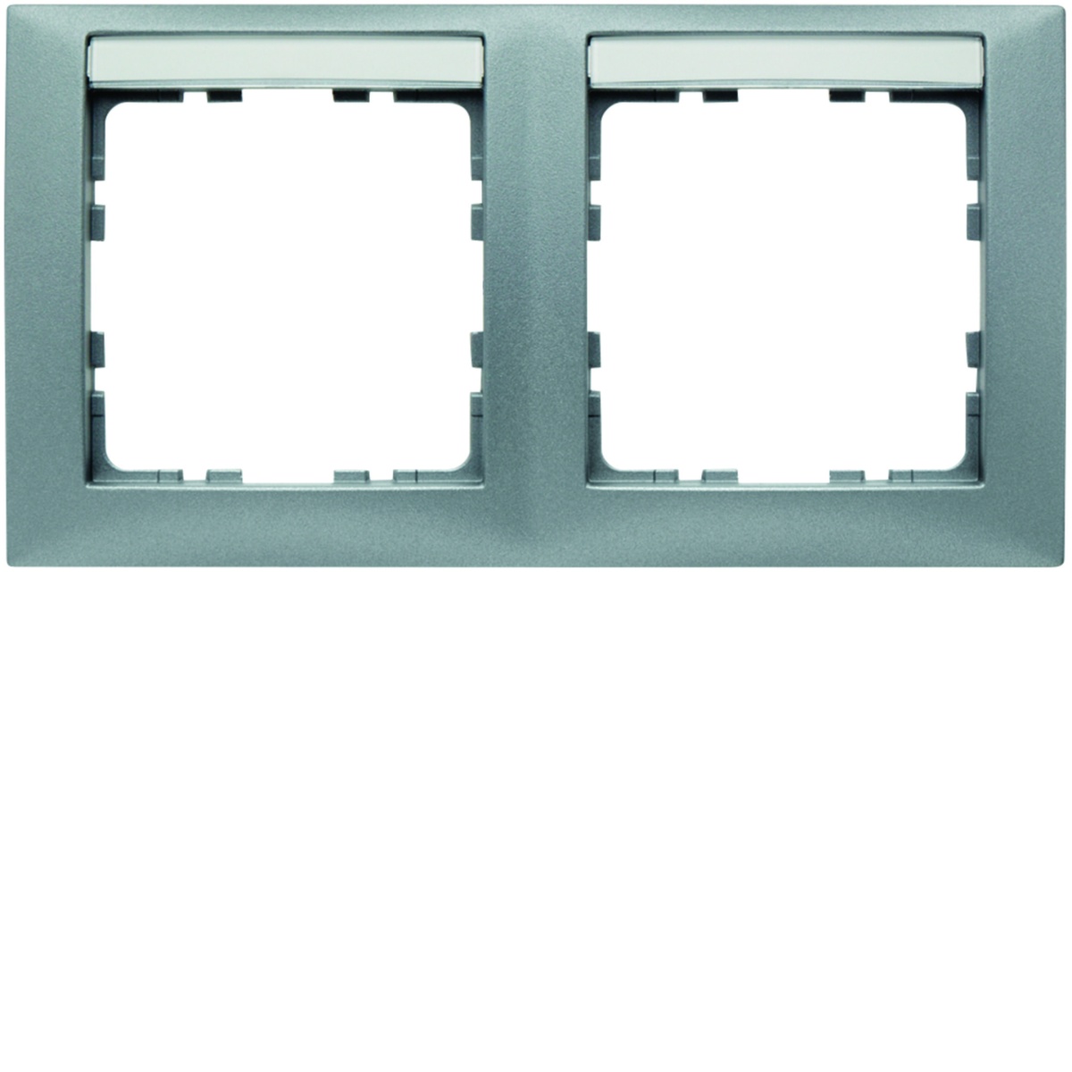 S.1 - quadro x2 p.-etiq. horz., alu mate