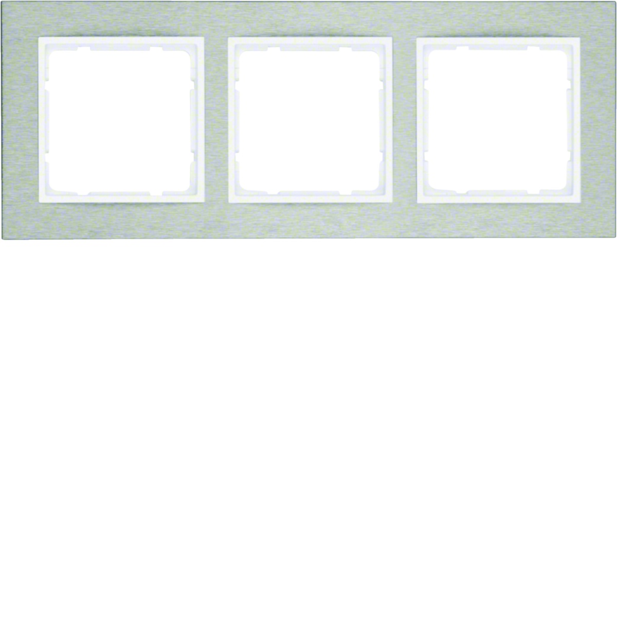 B.7 - quadro x3 horiz, Inoxbranco mate