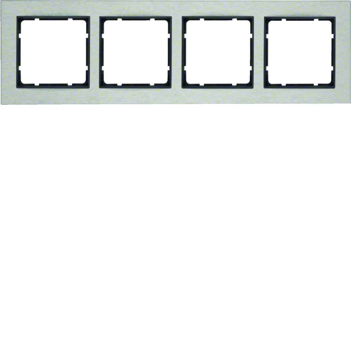 B.7 - quadro x4 horiz, Inoxantrac mate