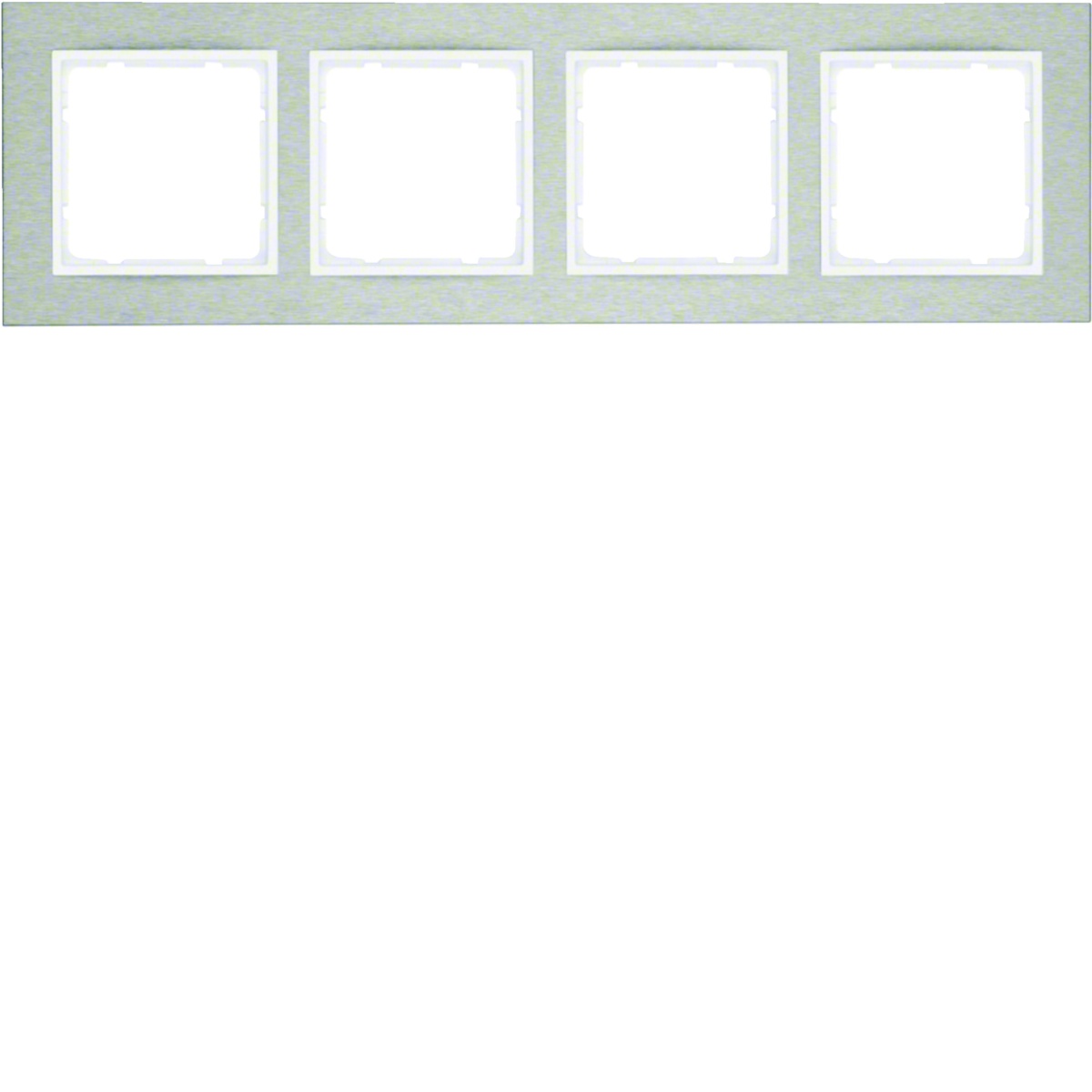B.7 - quadro x4 horiz, Inoxbranco mate