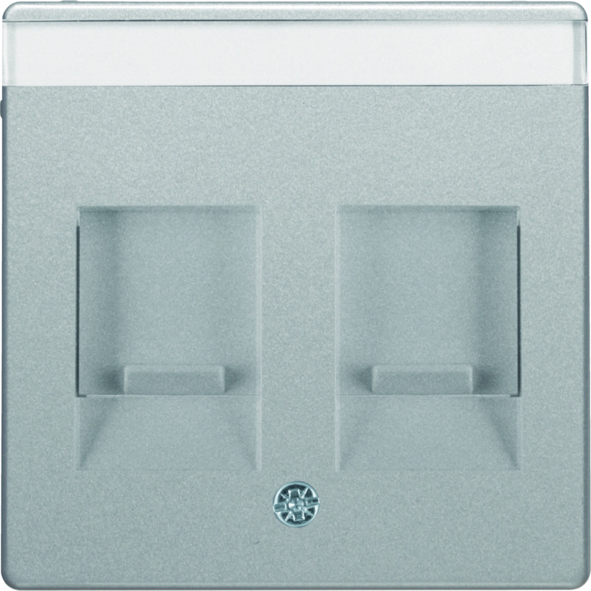 Q.x - esp. duplo RJ p.-etiq., alumínio