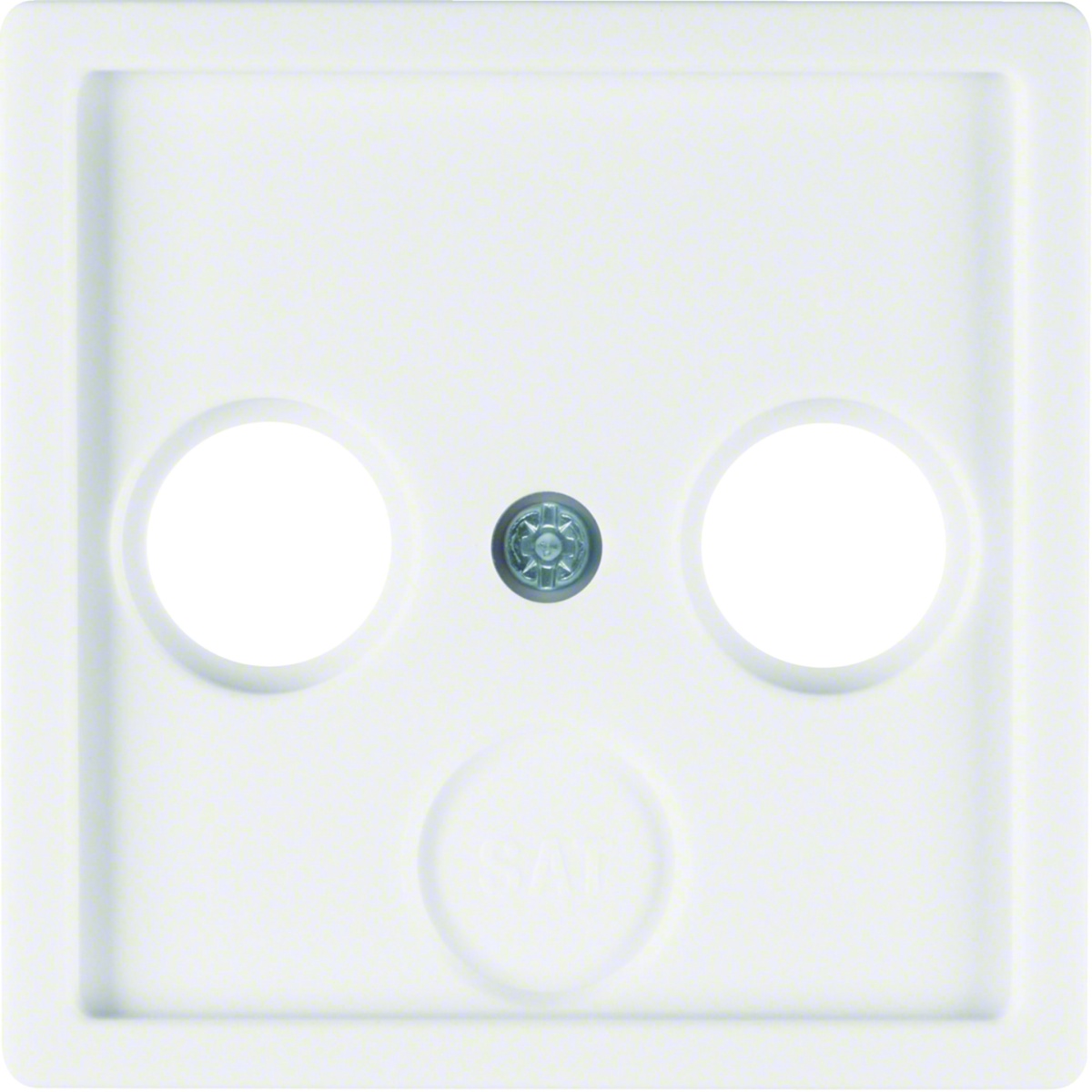 Berker espelho central para tomada de antena  Q.x branco polar