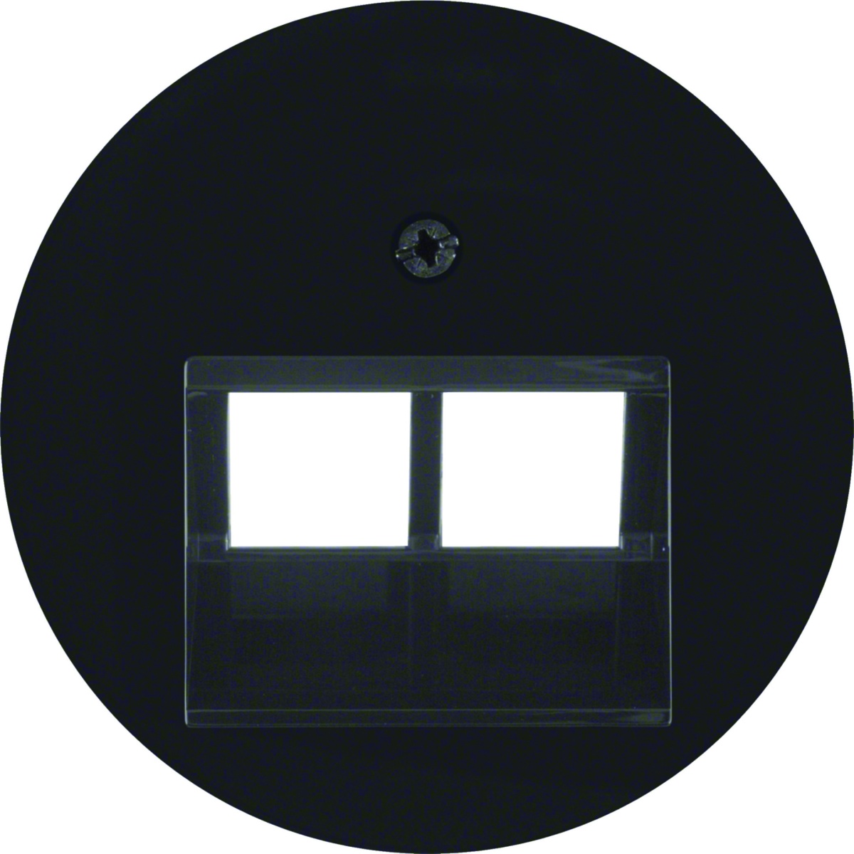 R.x - espelho RJ45 duplo, preto