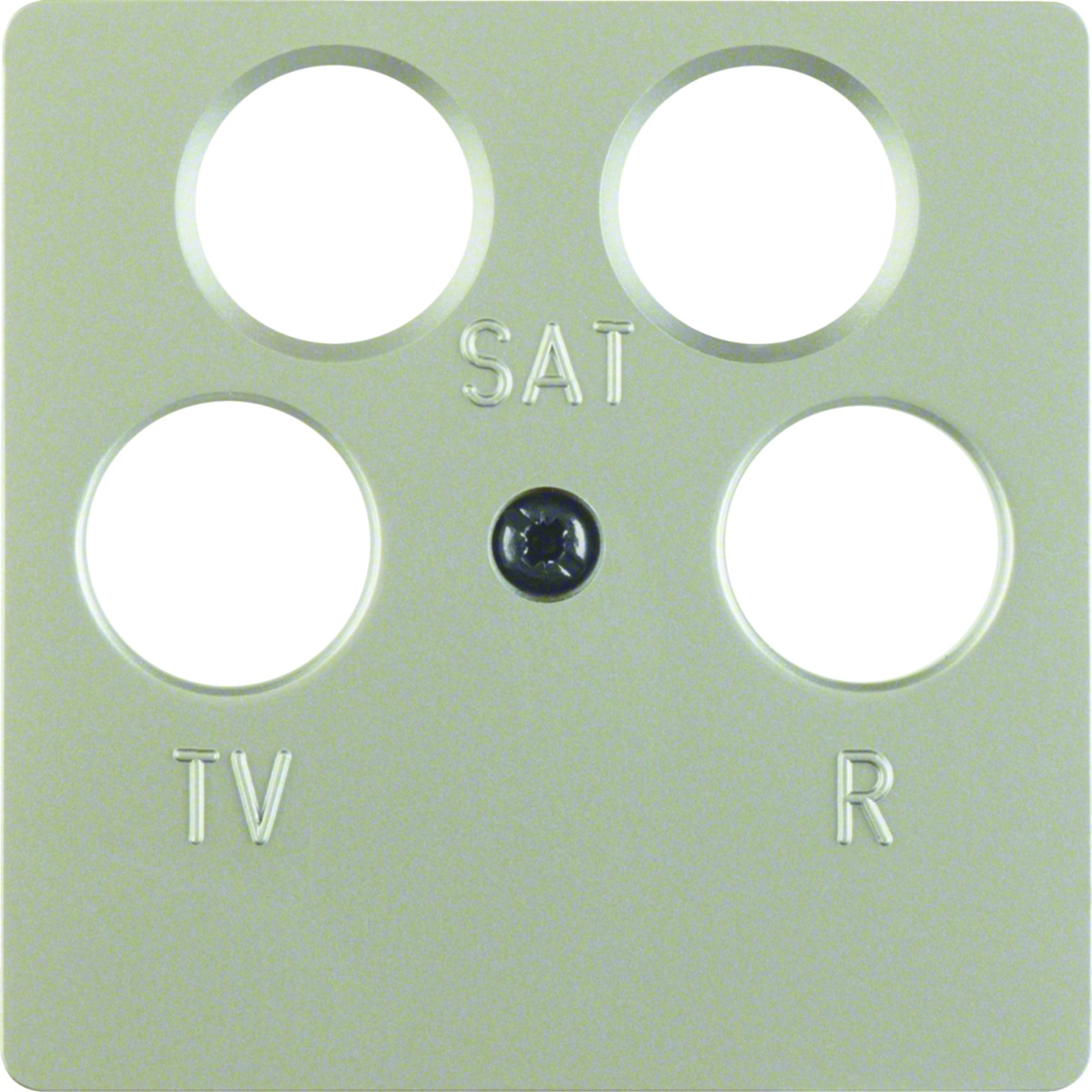 Centro tomada TV, 4 saídas, inox lac