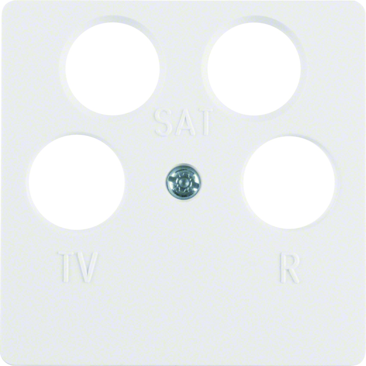 Centro tomada TV, 4 saídas, branco