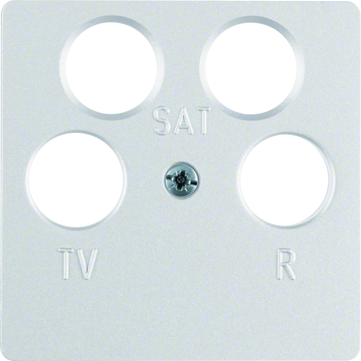 Centro tomada TV, 4 saídas, alum mate