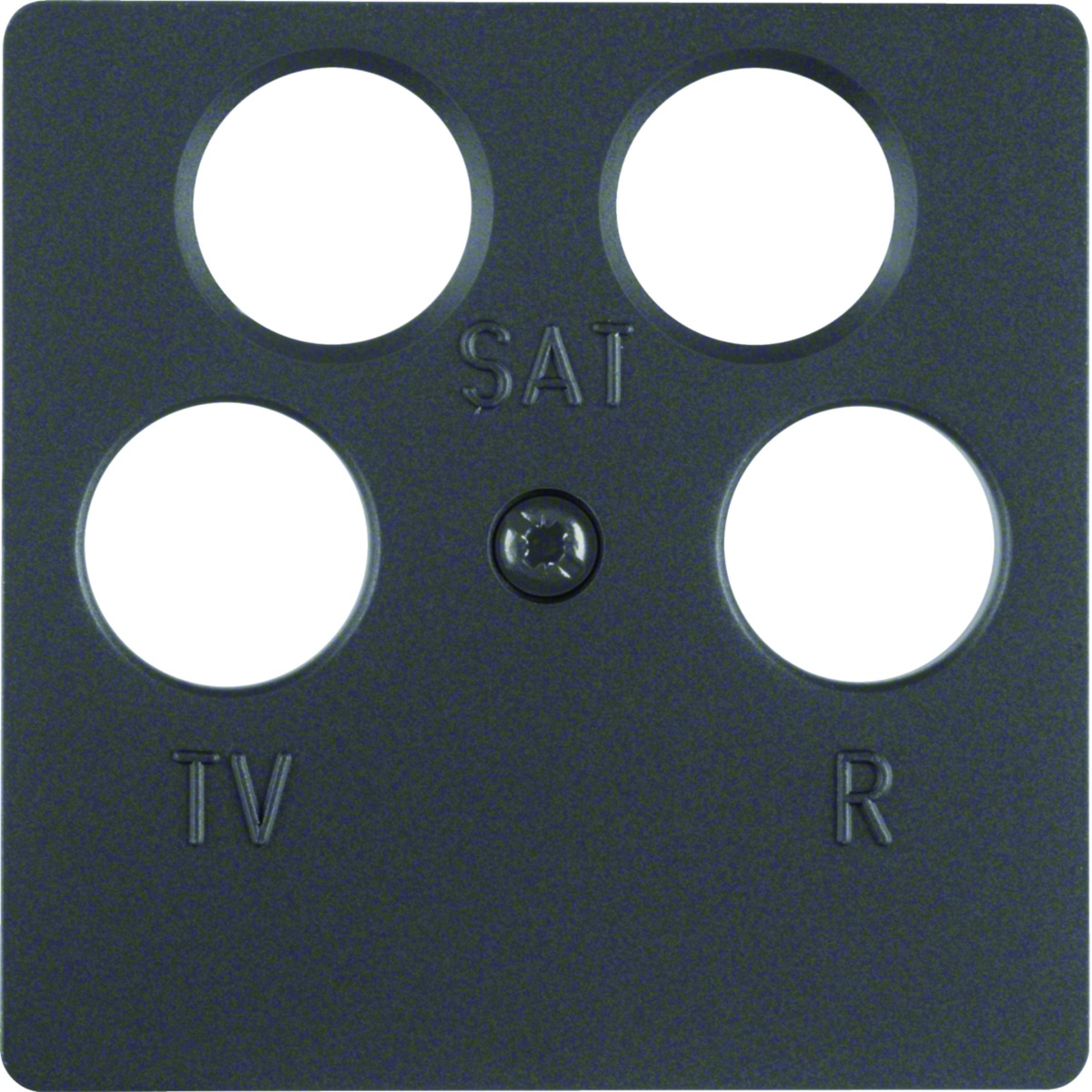 Centro tomada TV, 4 saídas, antrac mate