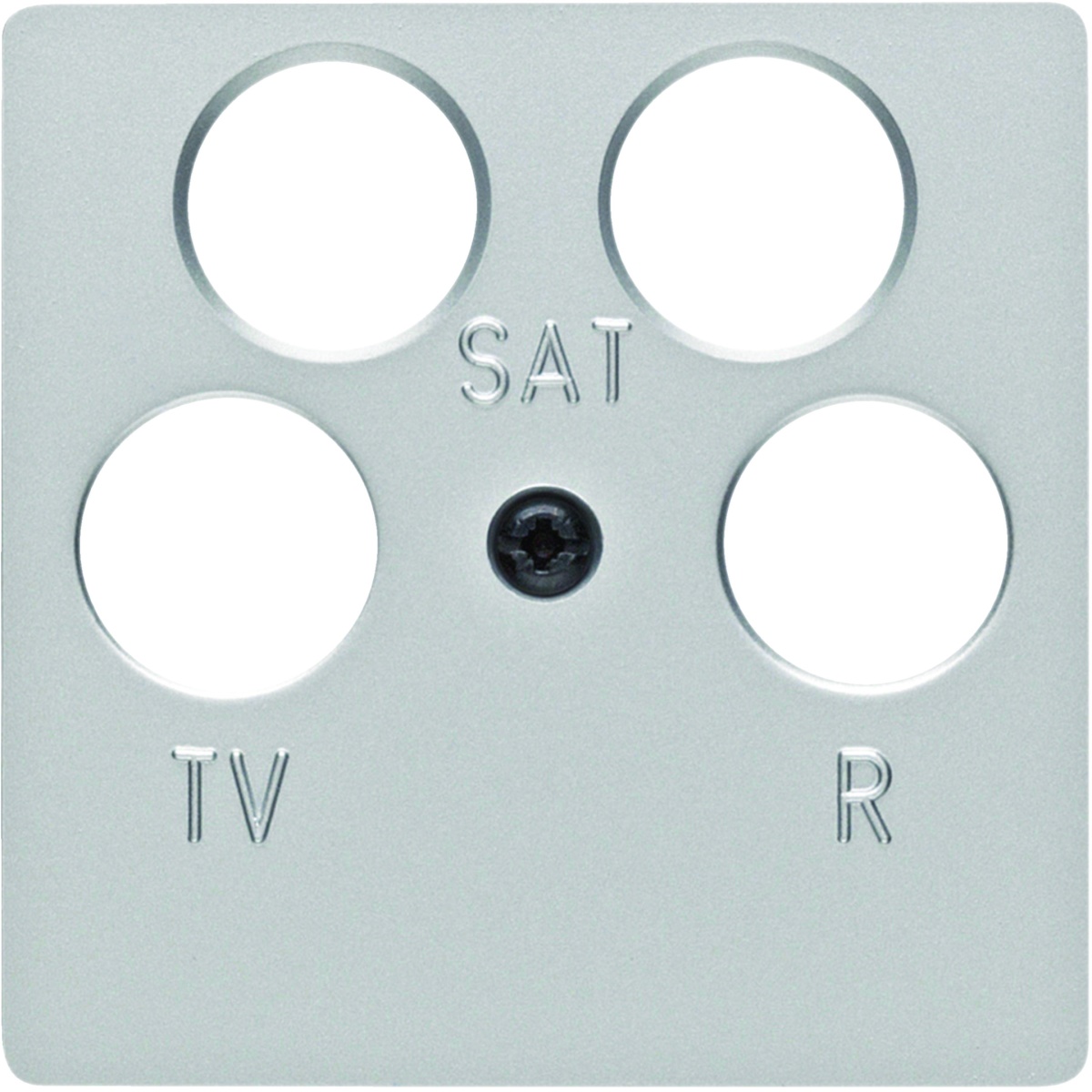 Centro tomada TV, 4 saídas, alum lac