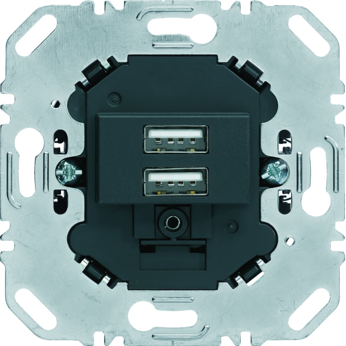 Tomada de carregamento USB embutida, 3.0A, antracite