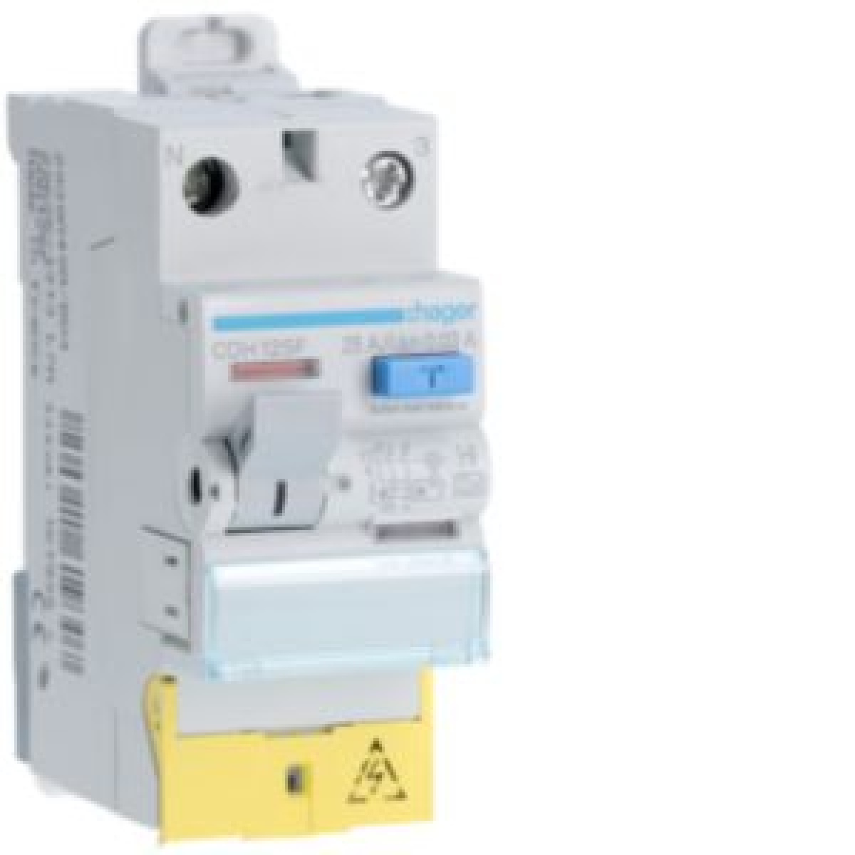 Interruptor diferencial 1PN 25A 30mA HI com bornes desalinhados