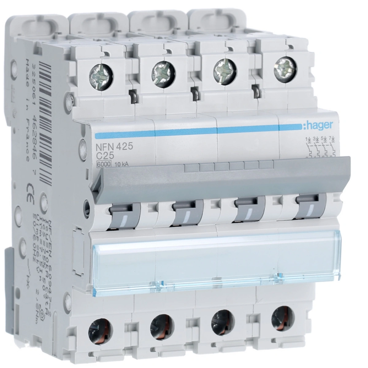Disjuntor 4P 25A C 610kA 4M