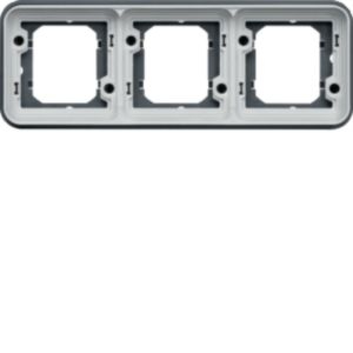 cubyko - Quadro x3 horizontal, cinzento