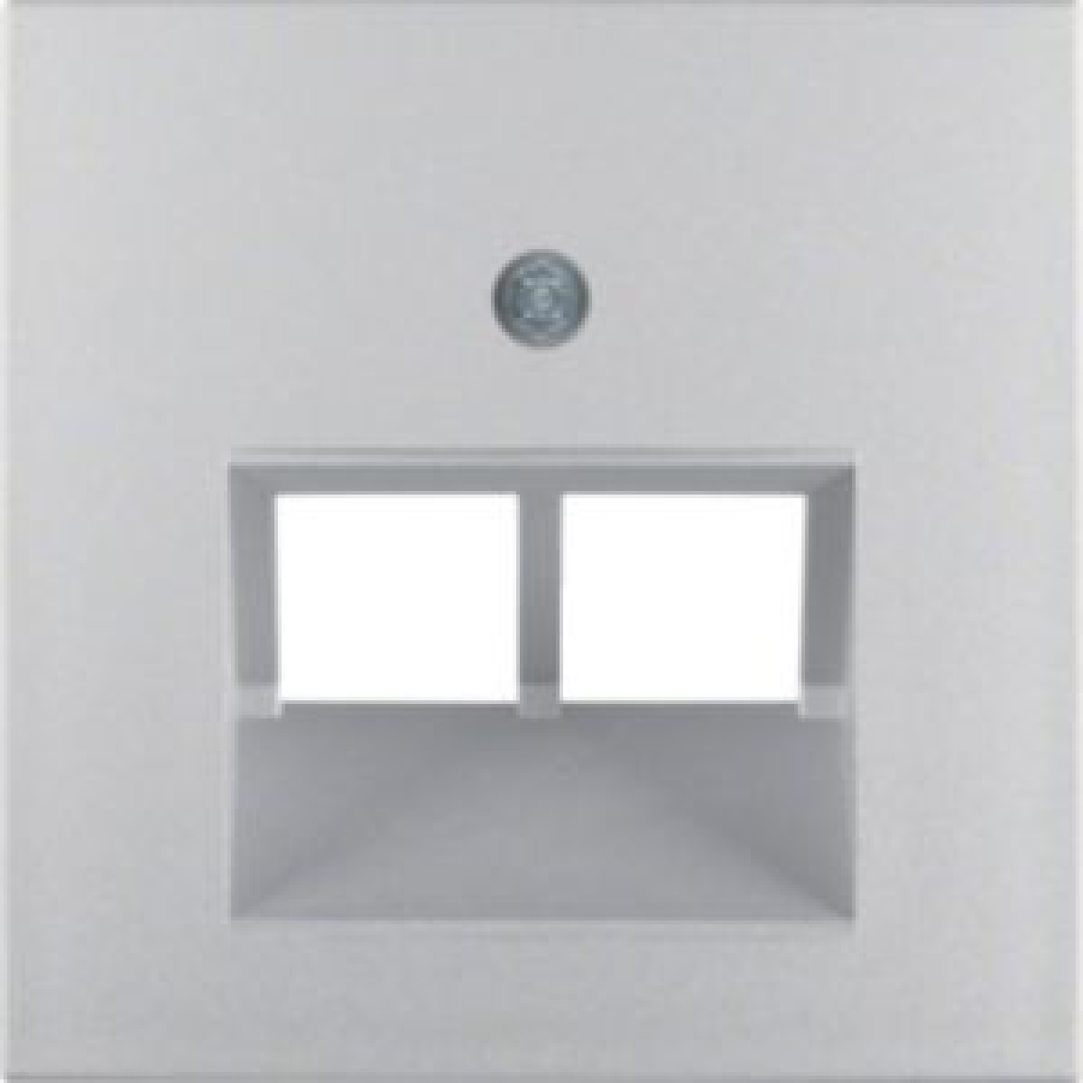 S1Bx  espelho RJ45 duplo alum mate