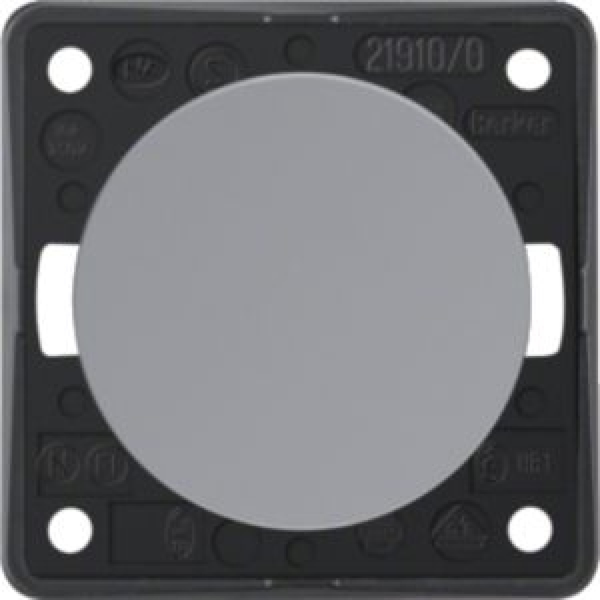 Integro - botão simples 1NA, cinzento