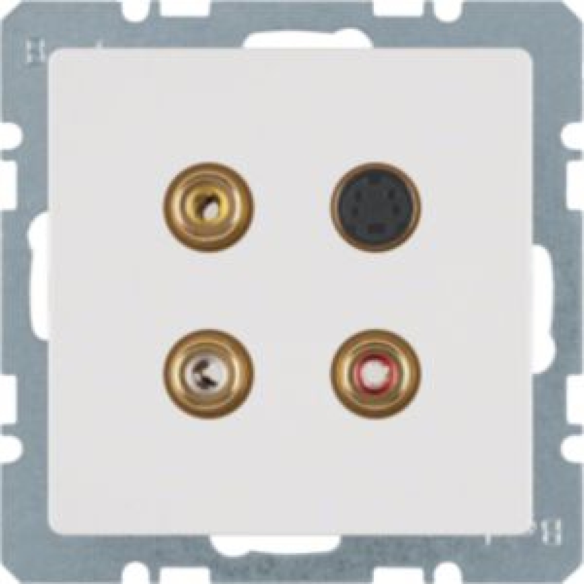 Q.x - tomada 3xRCAS-video, branco