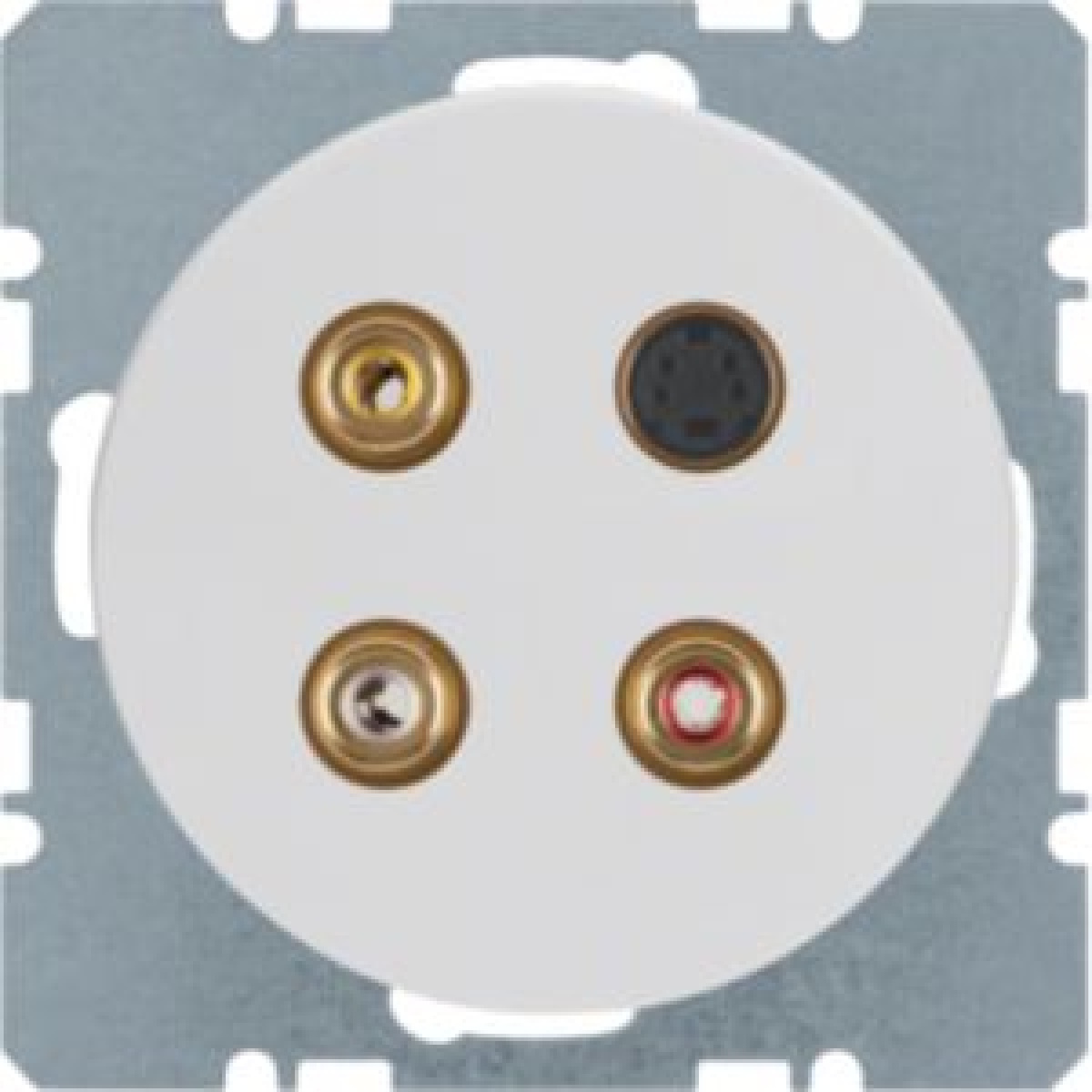 R.1R.3 - tomada 3xRCAS-video, branco