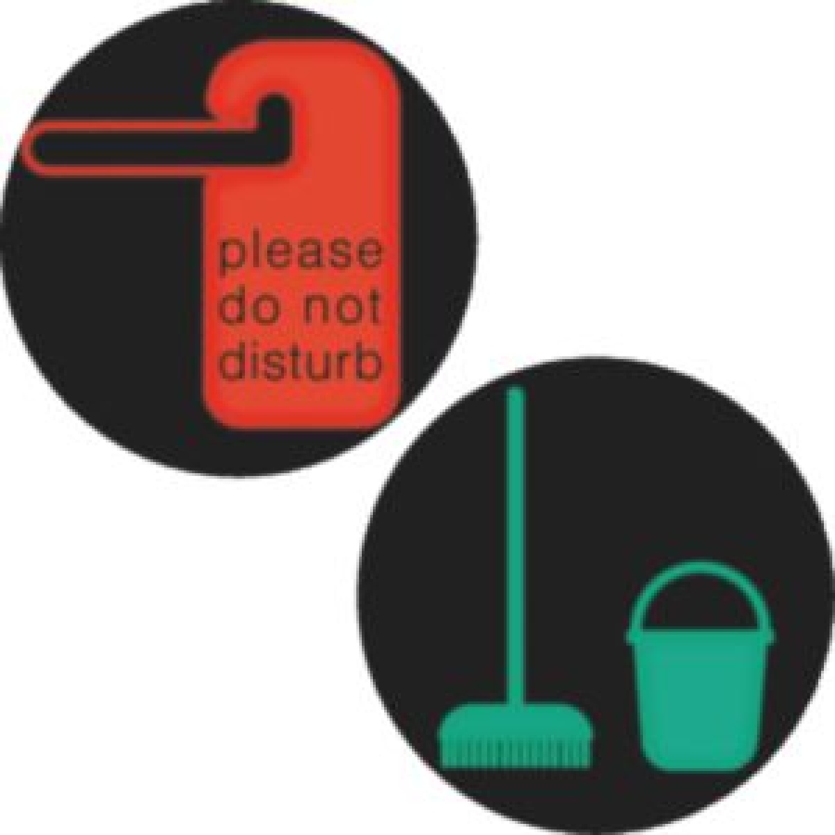 Etiq. sinaliz. LED redondo hotel