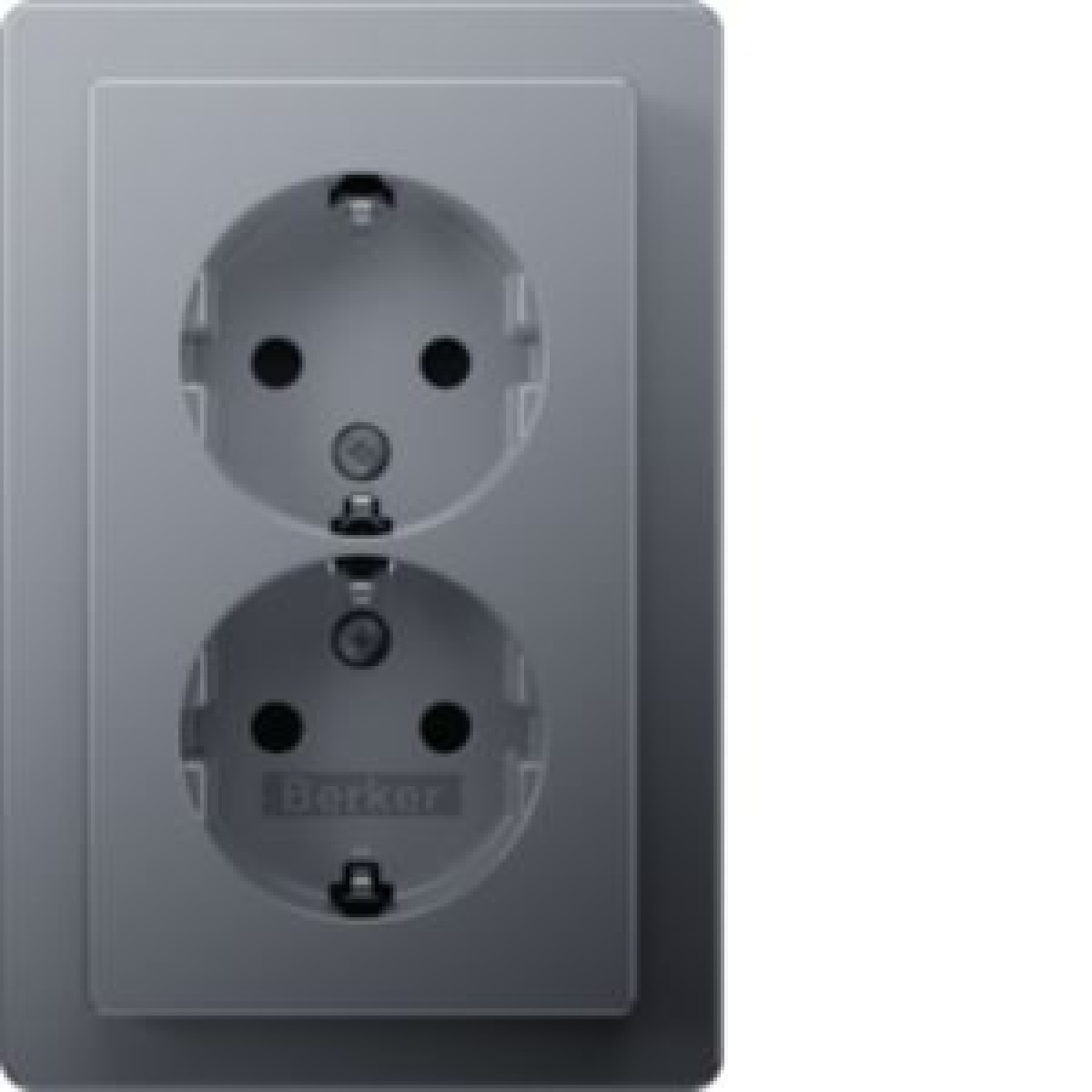 Q.x - Schuko x2 monob. obtur, alumínio