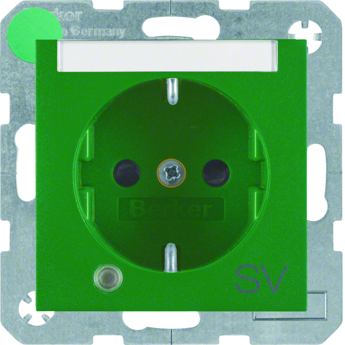 S.1B.x - Schuko "SV" p-etq cLED, verde