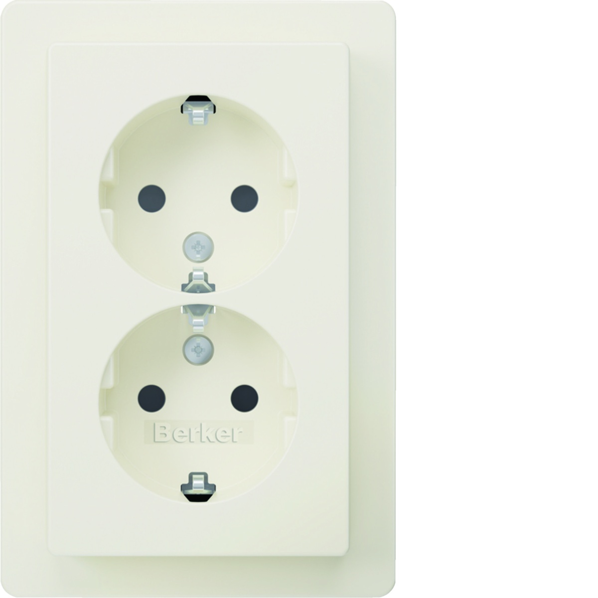 Q.x - Schuko x2 monob. obtur, branco