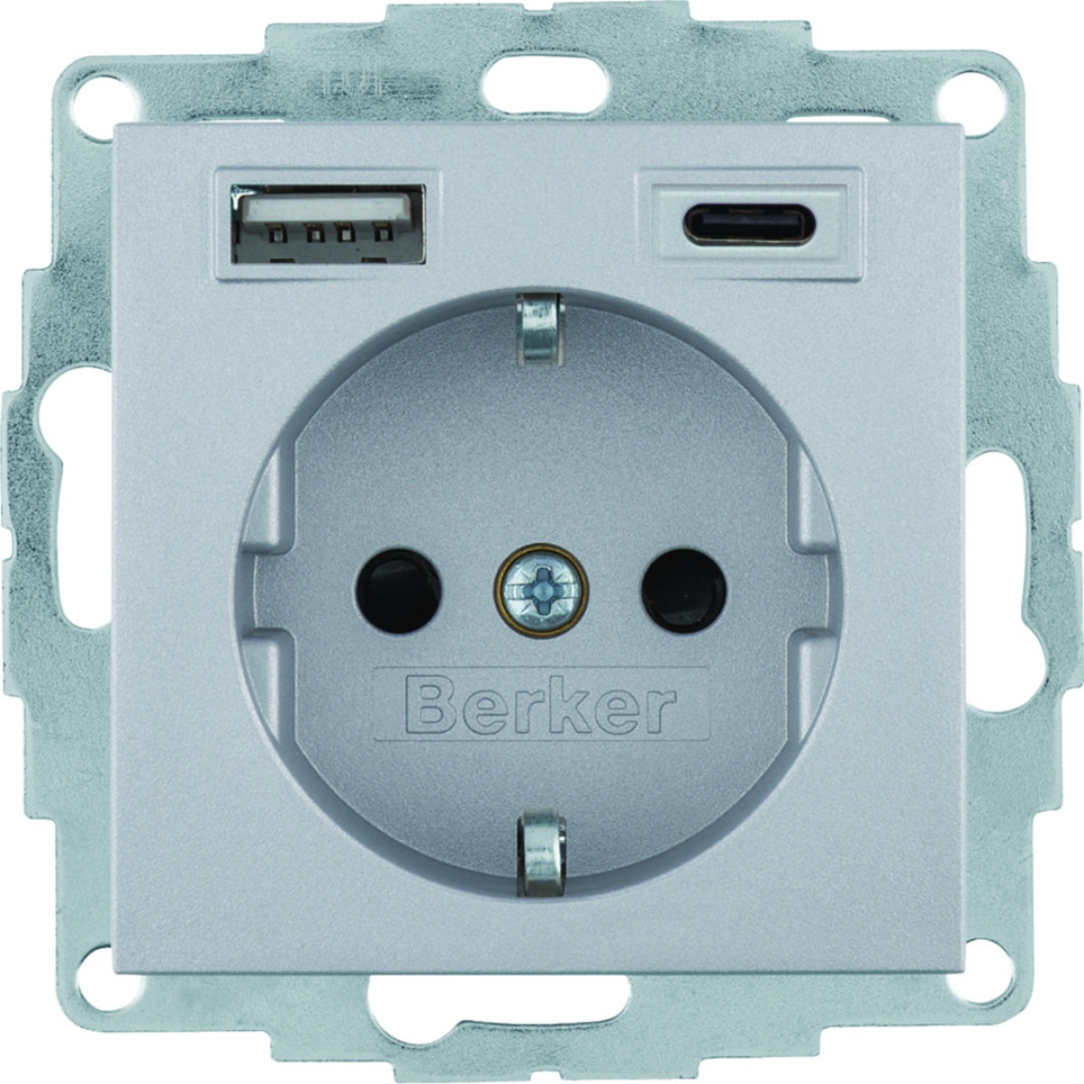 S.1B.x - Schuko c USB AC 20W, alu mt
