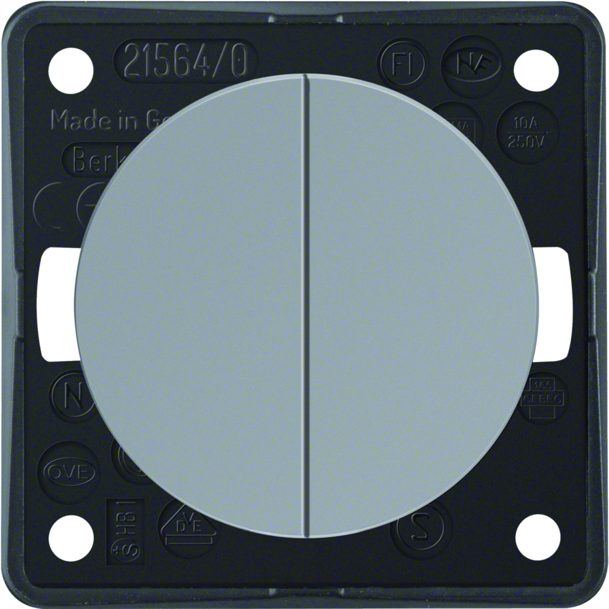 Integro - botão duplo 1 entr, cinzento