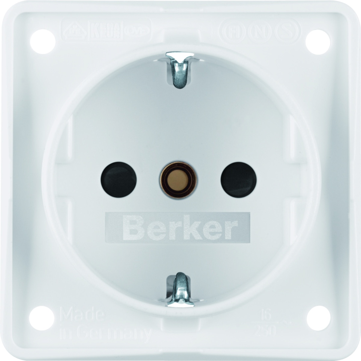 Integro - tomada Schuko obtur, branco mt