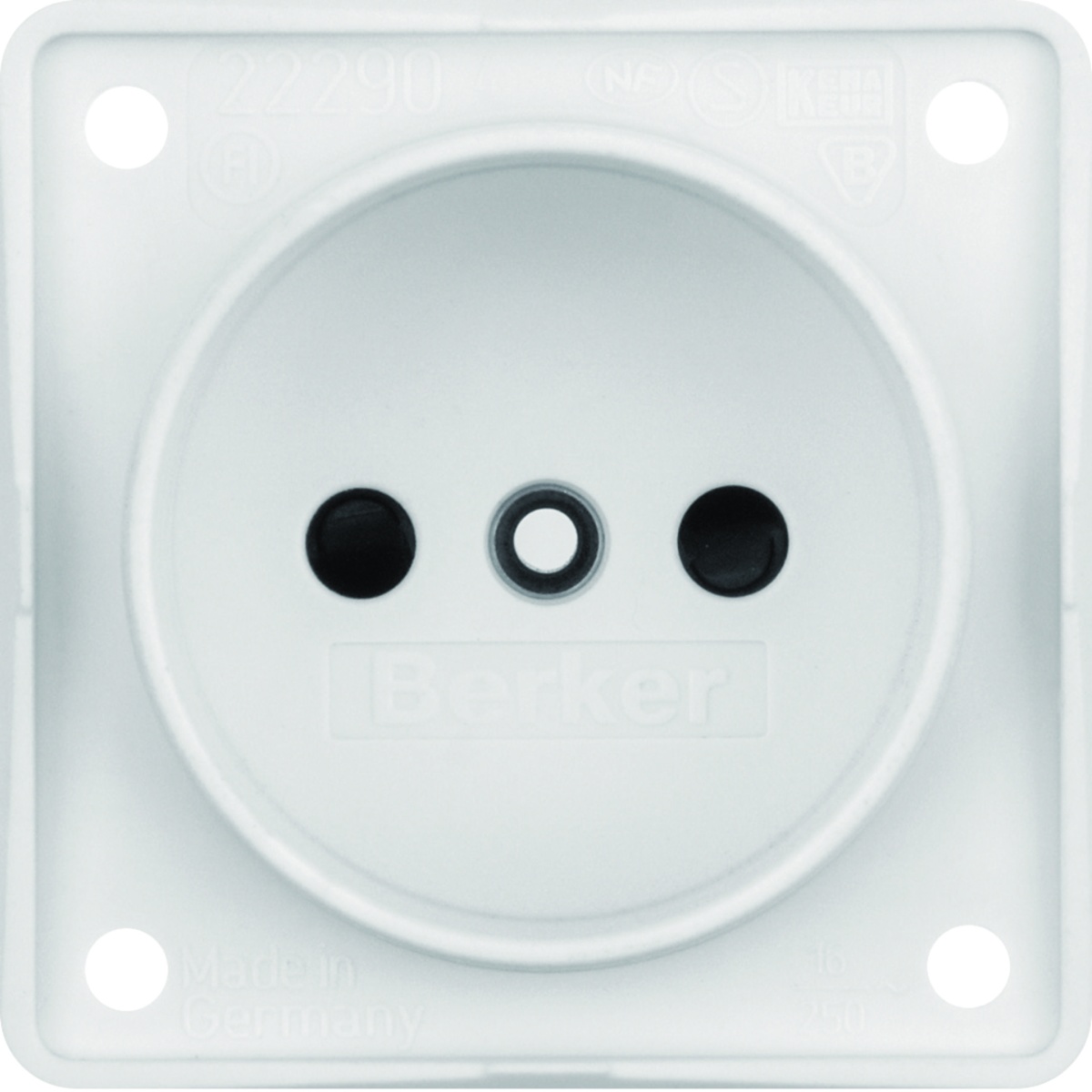 Integro - tomada 2P obtur, branco mate
