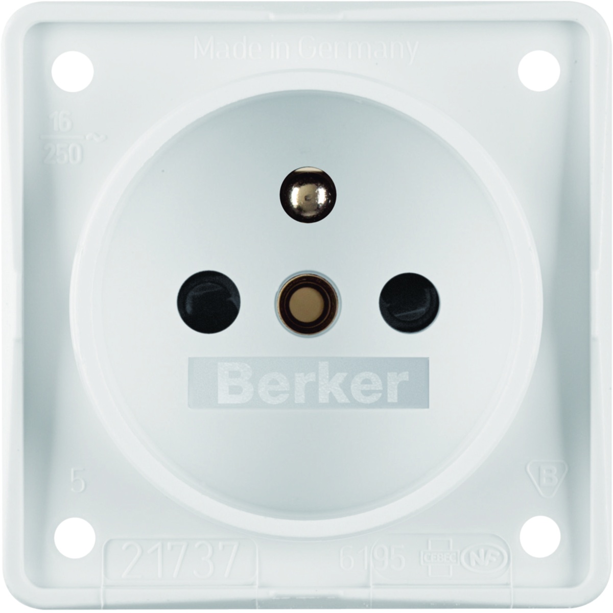 Integro - tomada 2PT FR obtur, branc mt