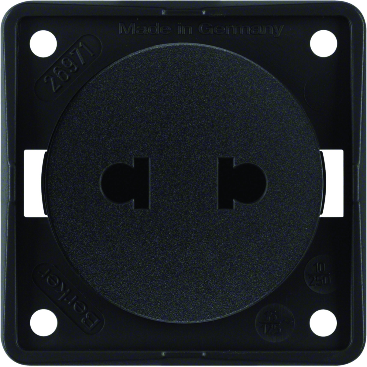 Integro - tomada Euro-A, preto mate