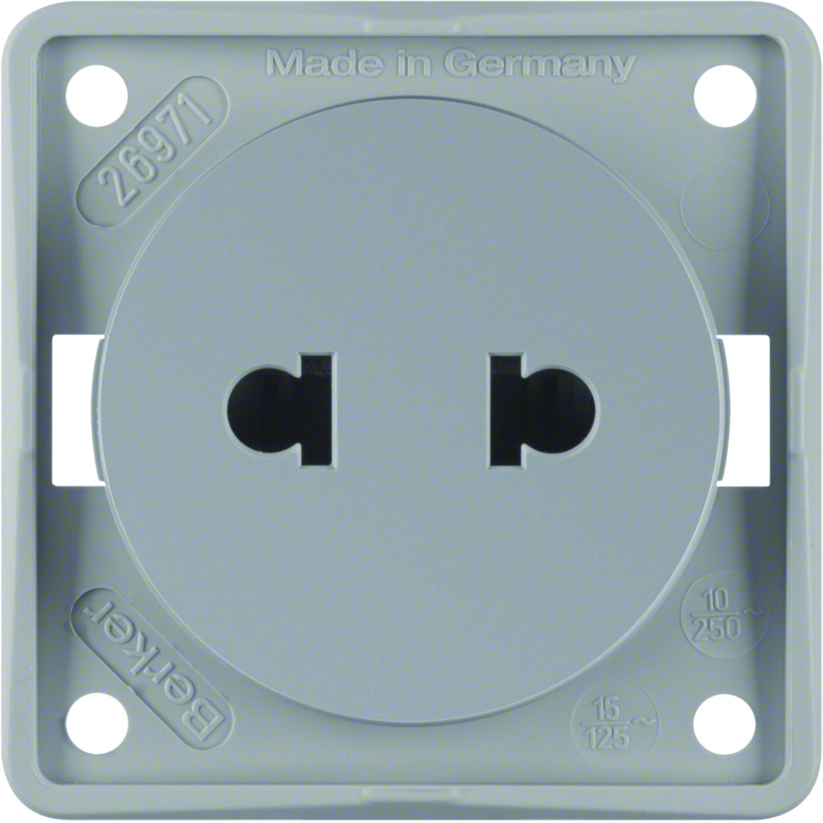 Integro - tomada Euro-A, cinzento mate