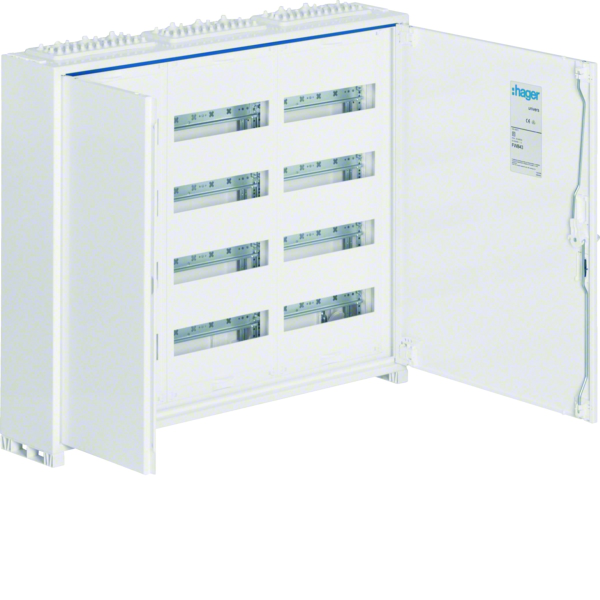 Armário FWB de superfície com porta 4 linhas 3 campos 144 mod. IP44 650x800x161