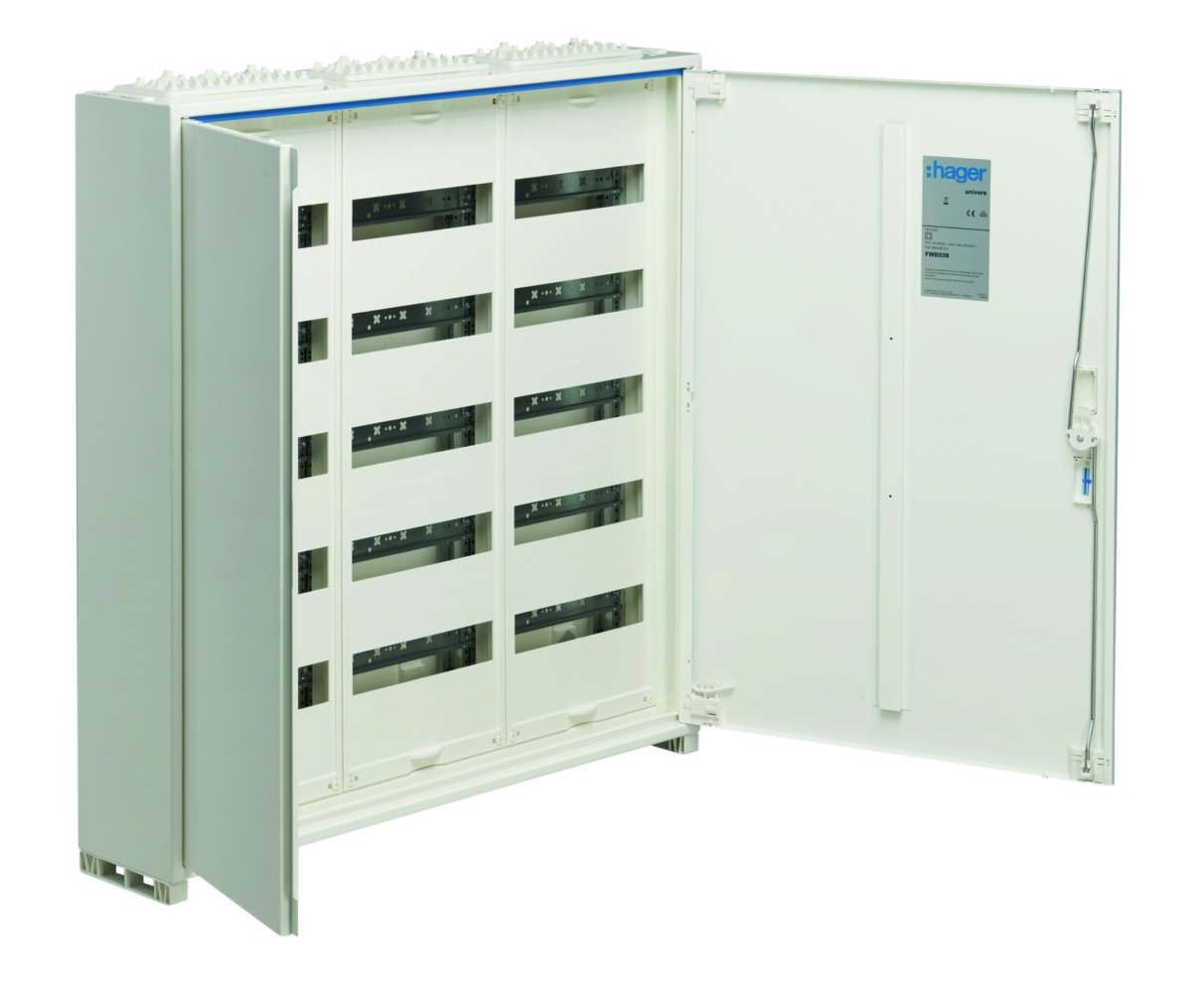 Armário FWB de superfície com porta 5 filas180 módulos IP44 800x800x161