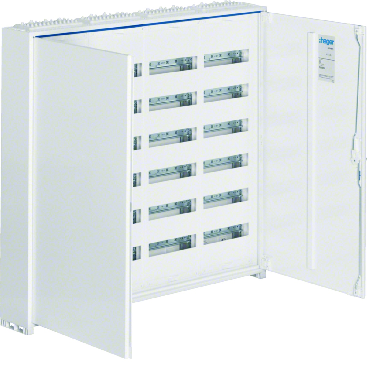 Armário FWB de superfície com porta 6 linhas 4 campos 288 mod. IP44 950x1050x161
