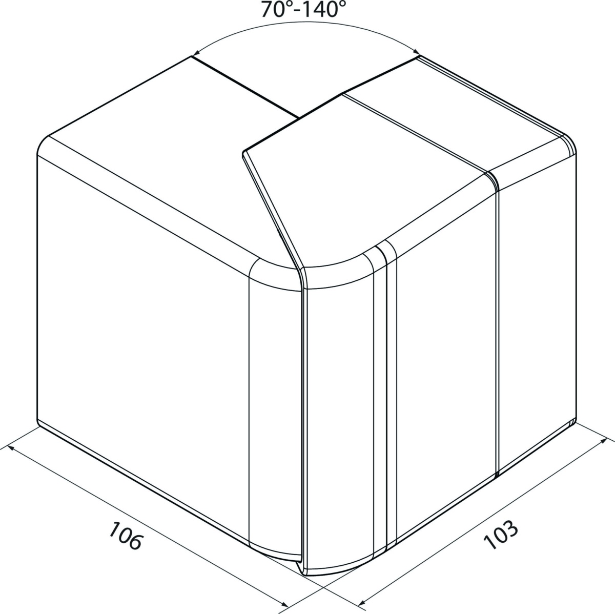 Ângulo exterior variável GT55090, alu