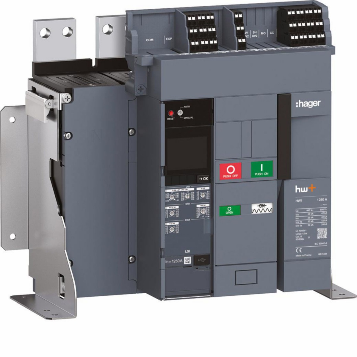 Disjuntor HW1 1250A 4P 55kA LSI FCFC