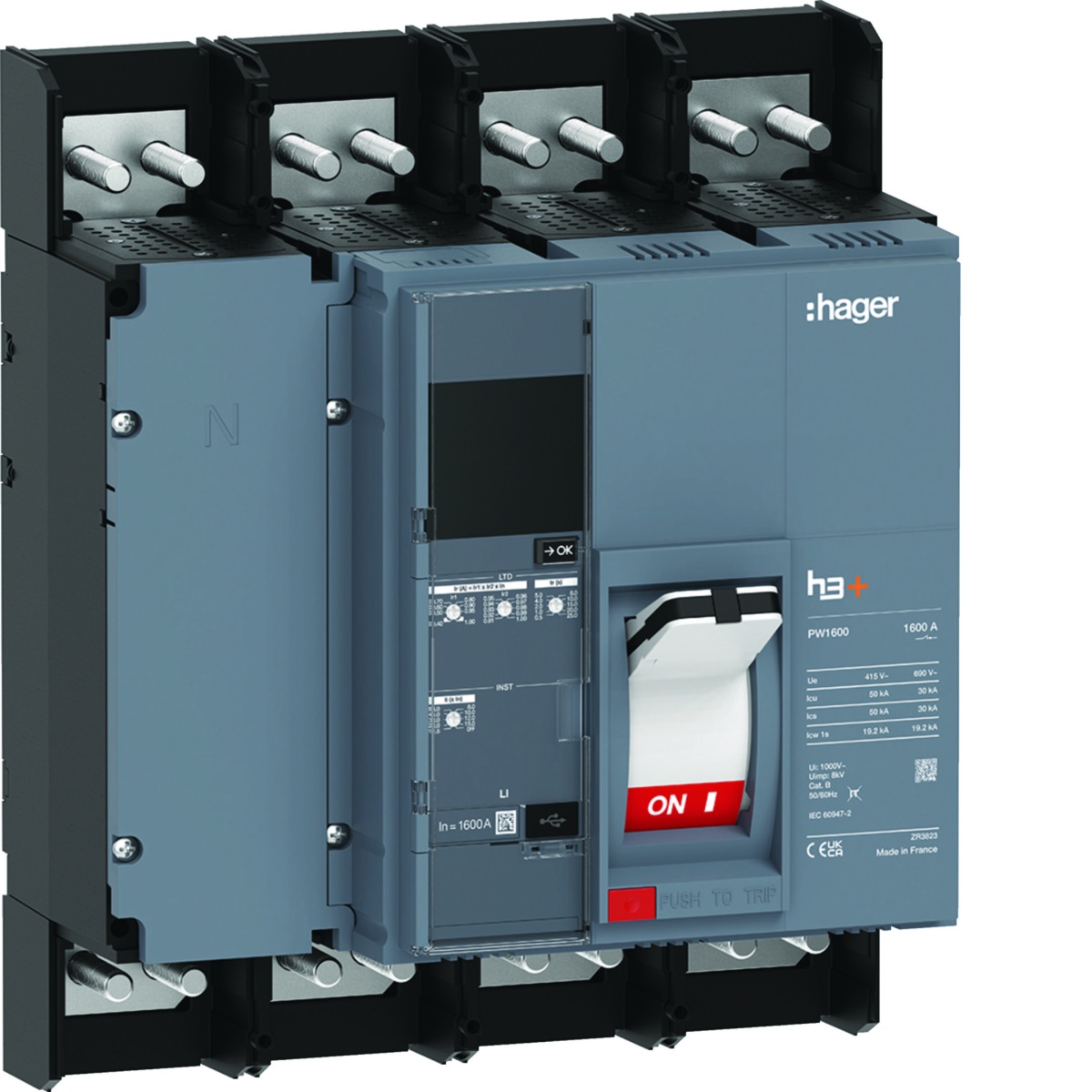 Disjuntor PW1600 LI 4P-4D 1600A 50kA